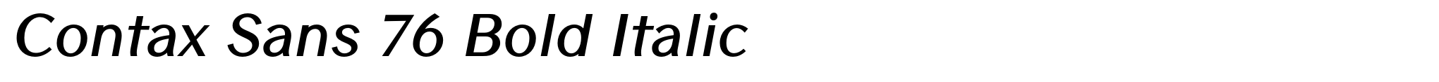 Contax Sans 76 Bold Italic image
